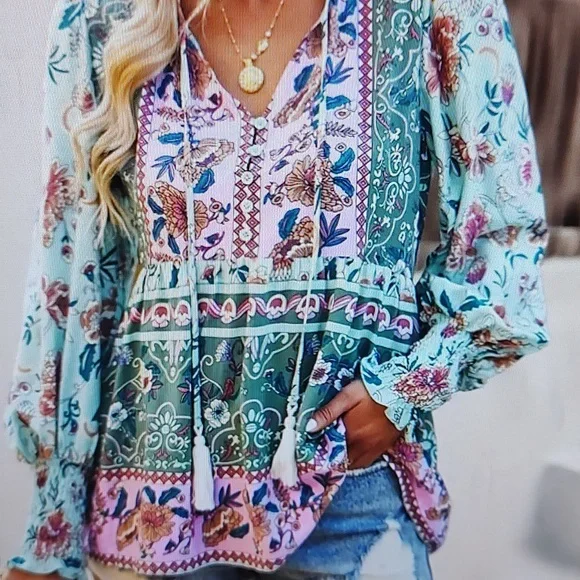 NWT/NIP Boho Blouse - Picture 2 of 3